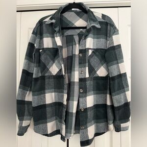 Ardene Green and White Plaid Shacket